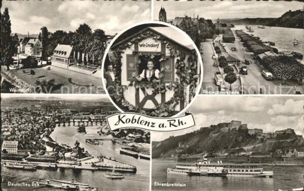 Koblenz Rhein Weindorf Rheinpromenade Deutsches Eck E