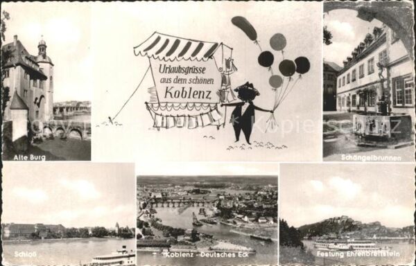 Koblenz Rhein Alte Burg Schängelbrunnen Schloss Deuts