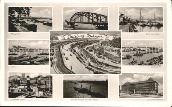 Duisburg Ruhr Rheinpartie Ruhrbrücke Hafenpartien Fli