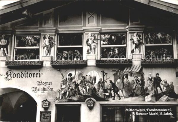 Mittenwald Karwendel Tirol Freskomalerei Bozener Markt