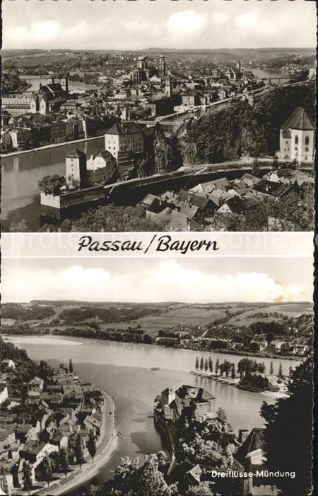 Passau Panorama Dreiflüsse Mündung