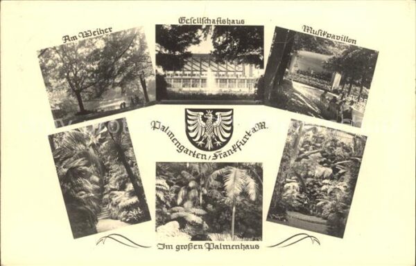 Frankfurt Main Palmengarten Am Weiher Gesellschaftshau