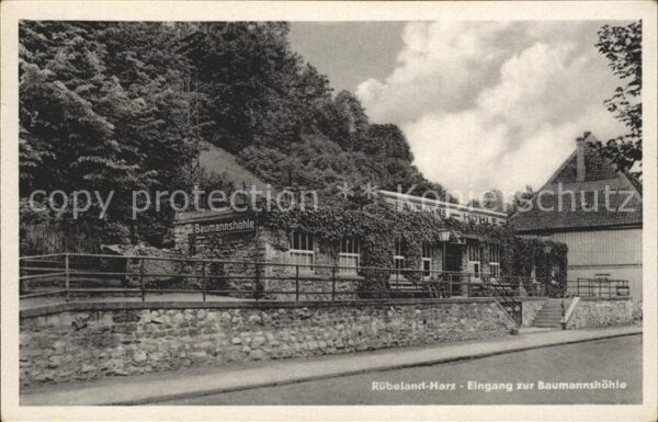 Ruebeland Harz Eingang zur Baumannshöhle