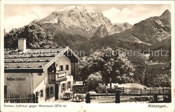Ramsau Berchtesgaden Zipfhäusl mit Watzmann