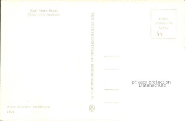 Karl-Marx-Stadt Markt mit Rathaus – Bild 2