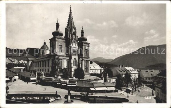 Mariazell Steiermark Basilika und Hauptplatz
