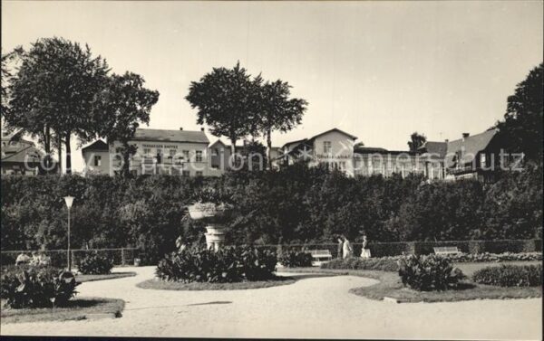 Heringsdorf Ostseebad Usedom Promenadenanlage mit FDGB Heim Ostseebl
