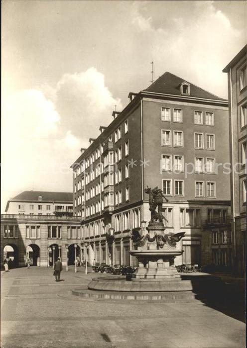 Dresden Weisse Gasse mit Gänsedieb Brunnen