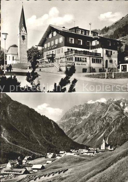 Mittelberg Kleinwalsertal Hotel Pension Neue Krone Kirche Totalan