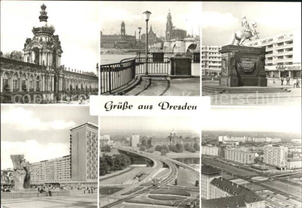 Dresden Zwinger Kronentor Terrassenufer Goldner