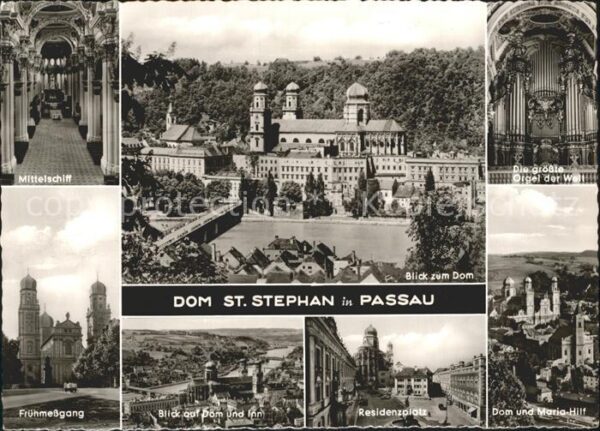 Passau St Stephans Dom Mittelschiff Orgel Früh