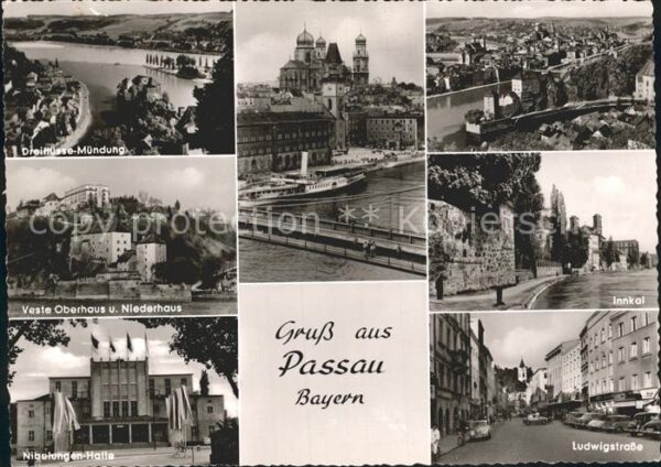 Passau Dreiflüsse Mündung Münster Veste Ober u