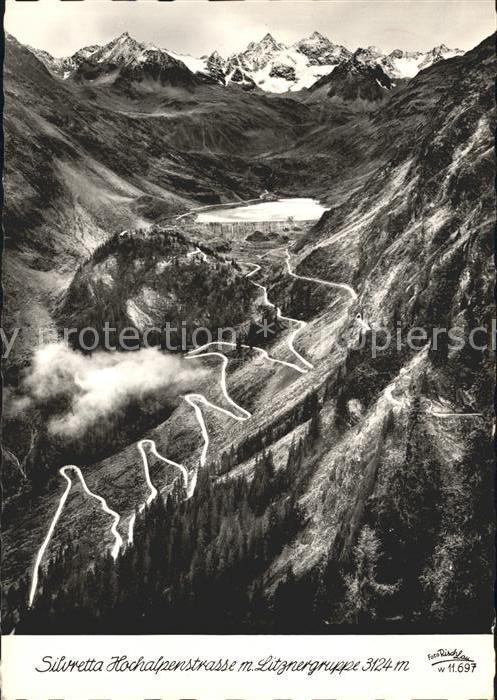 Silvretta-Hochalpenstrasse mit Litznergruppe
