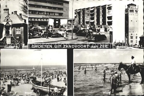 Zandvoort Holland Raadhuis Strandpartie Reiter Strandweg