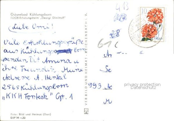 Kuehlungsborn Ostseebad FDGB Erholungsheim Georgi Dimitroff Spr – Bild 2