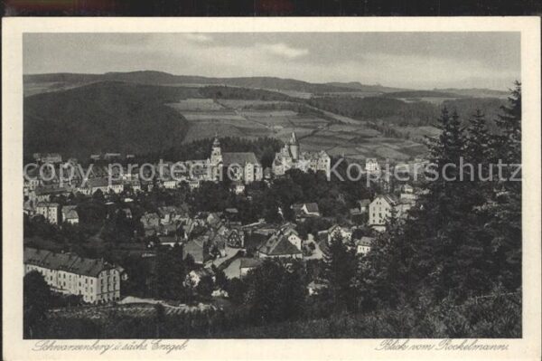 Schwarzenberg Erzgebirge Blick vom Rockelmann