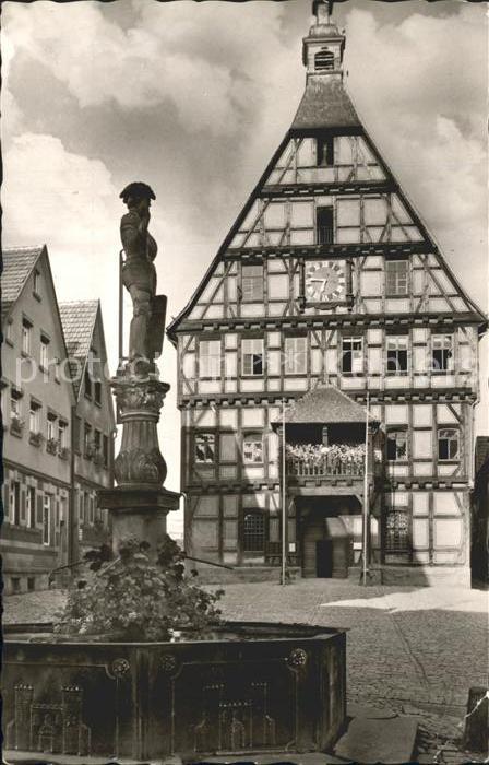 Besigheim Rathaus Marktbrunnen