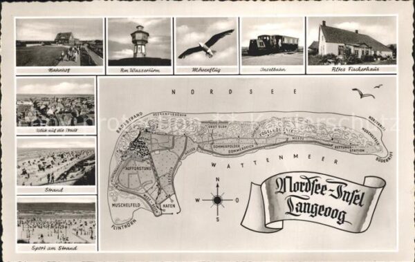 Langeoog Nordseebad Bahnhof Strand Altes Fischerhaus Inselb