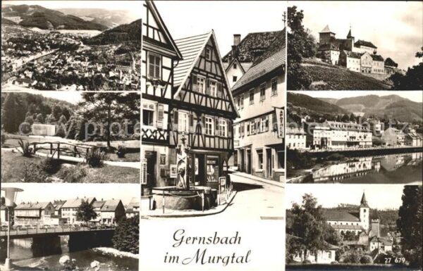 Gernsbach Schloss Brunnen  Brücke