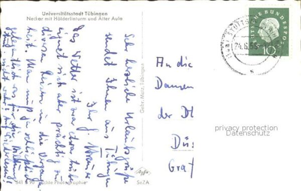Tuebingen Neckar Hölderlinturm Alter Aula – Bild 2