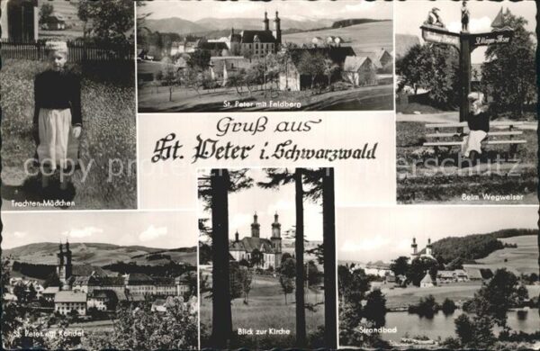 St Peter Schwarzwald Feldberg Trachten Mädchen Kirche