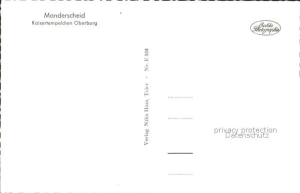 Manderscheid Eifel Kaisertempelchen Oberburg – Bild 2