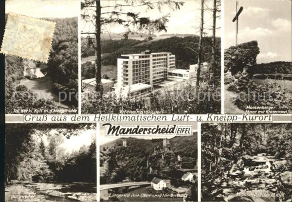 Manderscheid Eifel Moosenberger Maar Wasserfall kl Kyll Bu