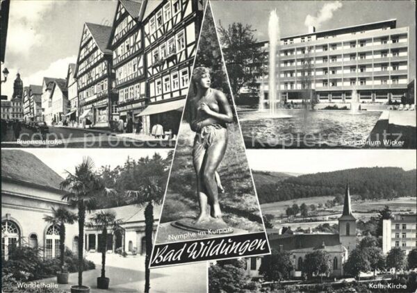 Bad Wildungen Nymphe Kurpark Sanatorium Wicker Kathol