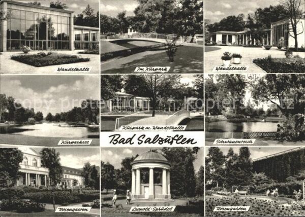 Bad Salzuflen Kurpark Wandelhalle Schwanenteich Rosen