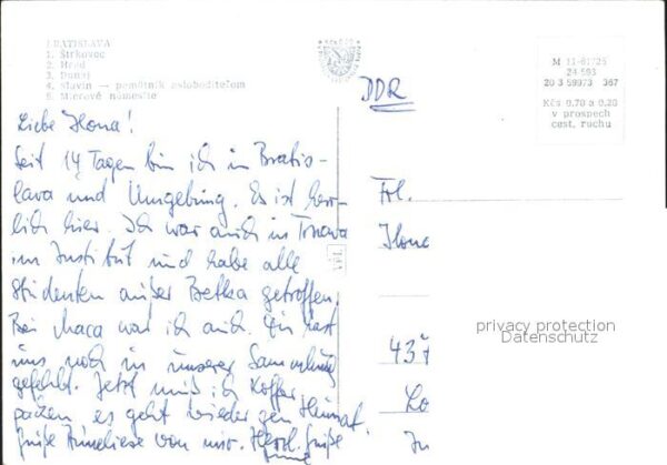 Bratislava Pressburg Pozsony Strkovec Hrad Dunaj – Bild 2