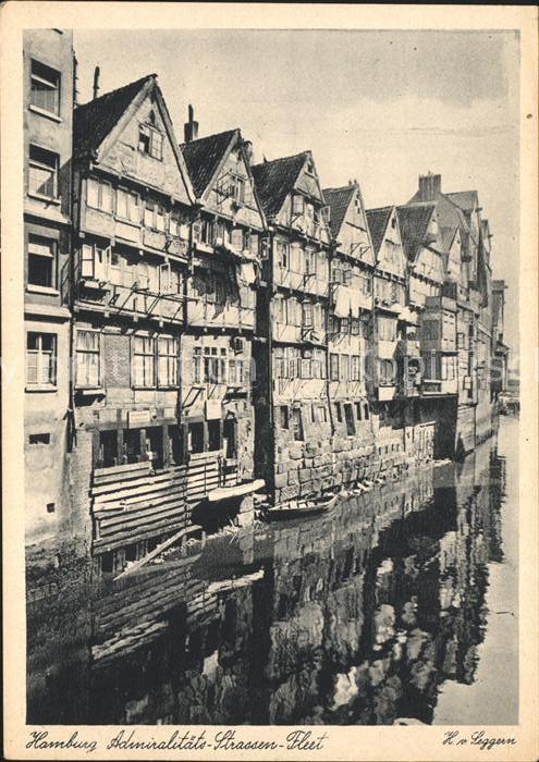 Hamburg Admiralitäts Strassen Flut