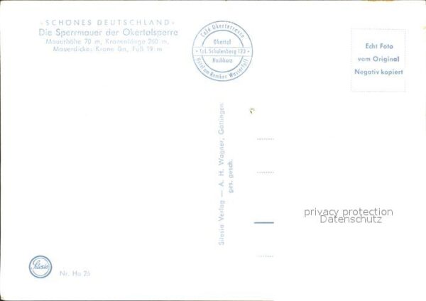 Okertalsperre Sperrmauer – Bild 2
