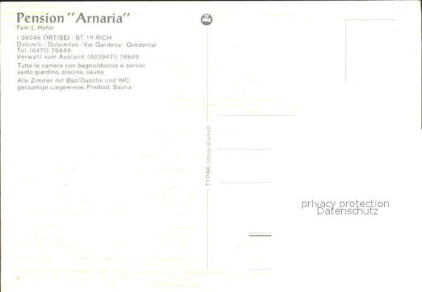 Ortisei St Ulrich Pension Arnaria – Bild 2