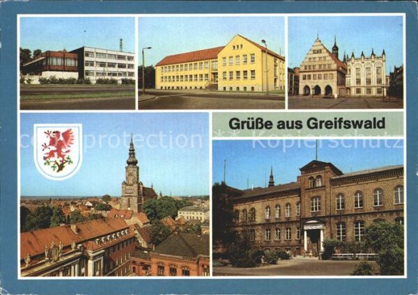 Greifswald Mecklenburg Vorpommern Haus der Gewerkschaft Rathaus und Ratsa