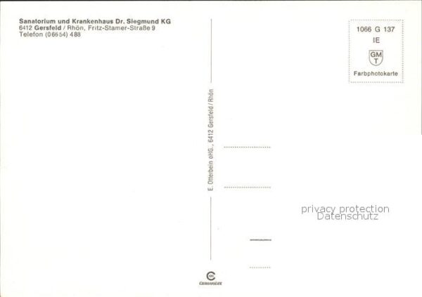 Gersfeld Rhoen Sanatorium - Krankenhaus Doktor Siegmun – Bild 2