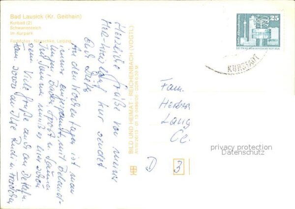 Bad Lausick Kurpark Schwanenteich Kurbad – Bild 2