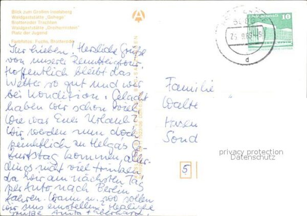 Brotterode Waldgaststätte Gehege Platz der Jugend – Bild 2