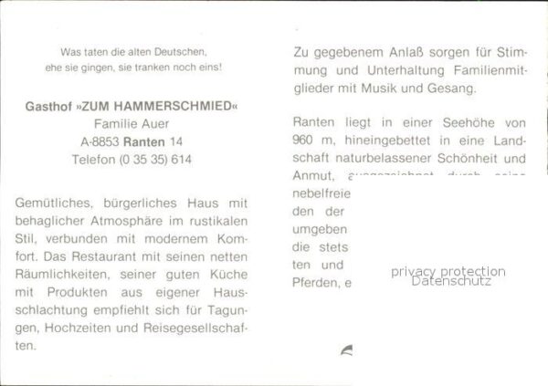 Ranten Gasthof Zum Hammerschmied – Bild 2