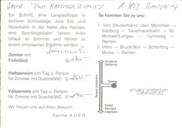 Ranten Gasthof Zum Hammerschmied Kegelbahn Pon – Bild 2