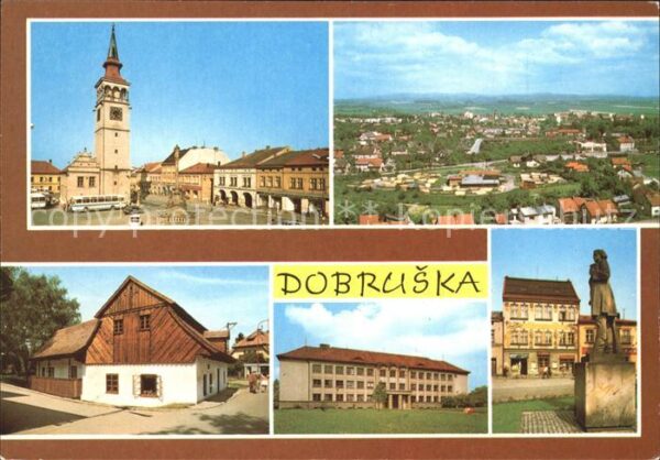 Dobruska Gutenfeld Namesti Celkony pohled Rodny domek Gymn