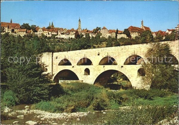 Rothenburg Tauber Doppelbrücke Taubertal