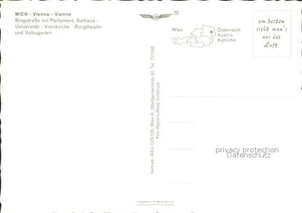 Wien Ringstrasse Parlament Rathaus Universit – Bild 2