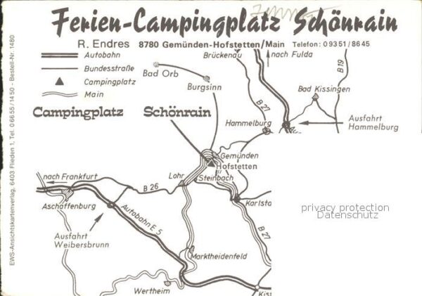 Gemuenden Main Ferien Campingplatz Schönrain Reitplatz – Bild 2