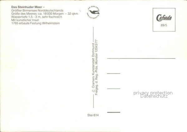 Steinhuder Meer Fliegeraufnahme Festung Wilhelmstein – Bild 2