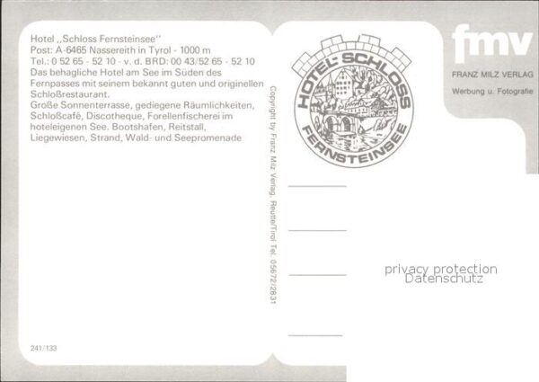 Nassereith Hotel Schloss Fernsteinsee – Bild 2