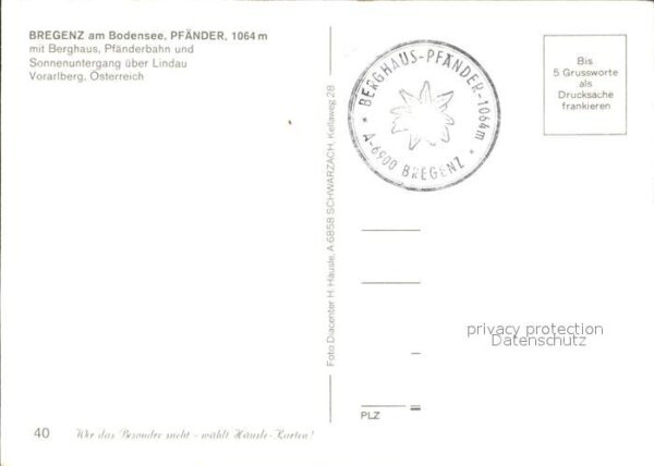 Bregenz Vorarlberg Berghaus Pfänder Pfänderbahn Lindau – Bild 2