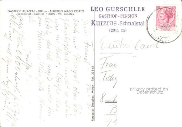 Schnalstal Gasthof Kurzras Albergo Maso Corto – Bild 2