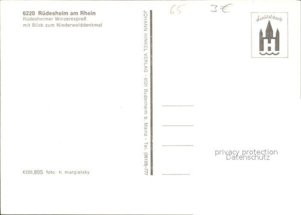 Ruedesheim Rhein Rüdesheimer Winzerexpress niederwaldden – Bild 2