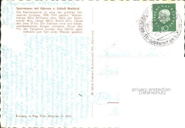 Schloss Waldeck Sperrmauer Edersee – Bild 2