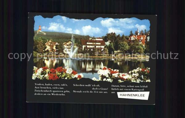 Hahnenklee-Bockswiese Harz Kurparksee Bocksberg